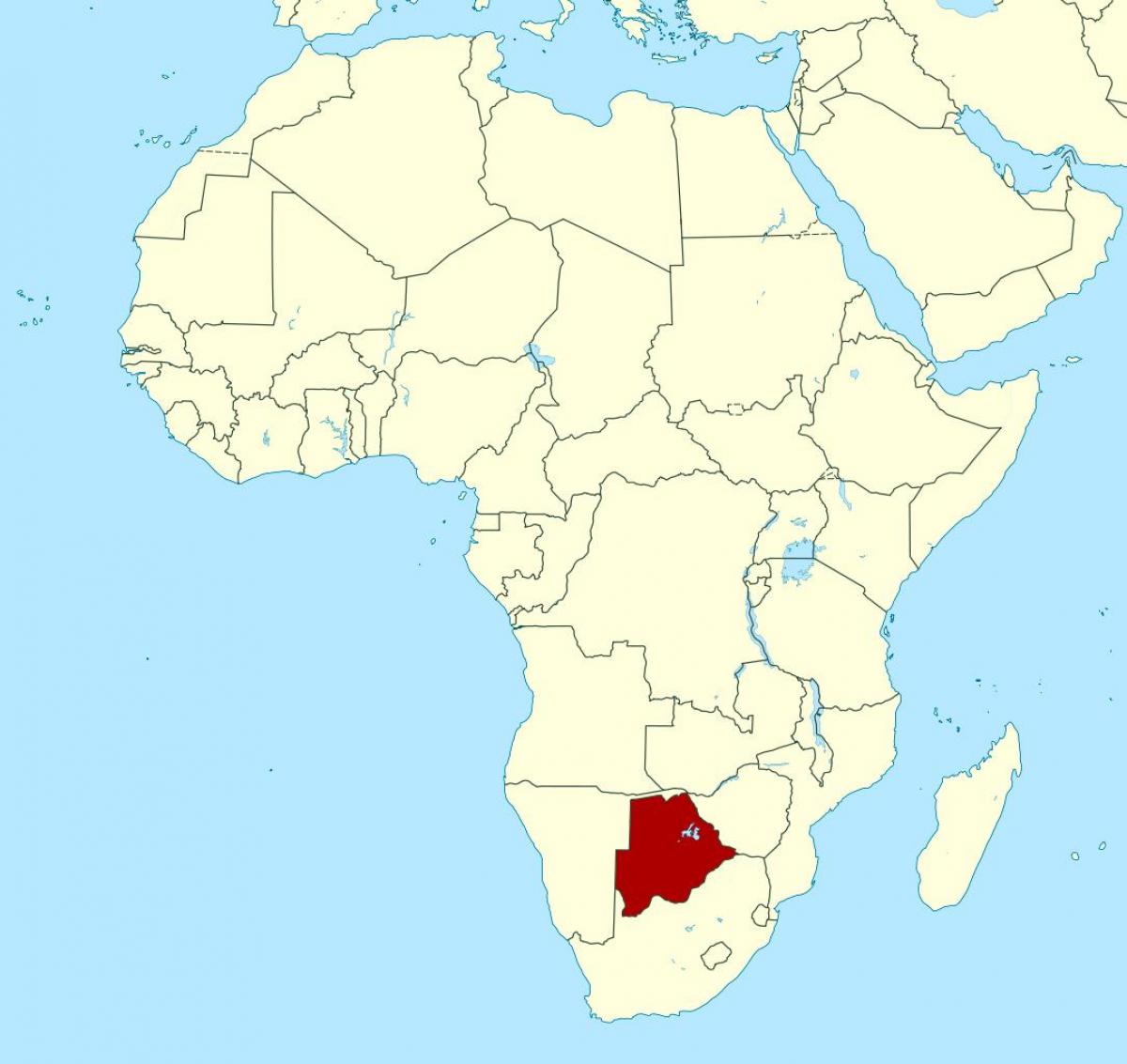 карта Ботсваны на мир