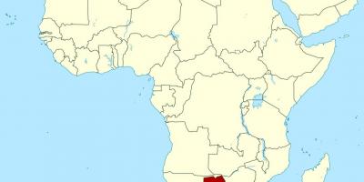 Карта Ботсваны на мир