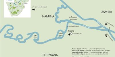 Карта касане Ботсваны